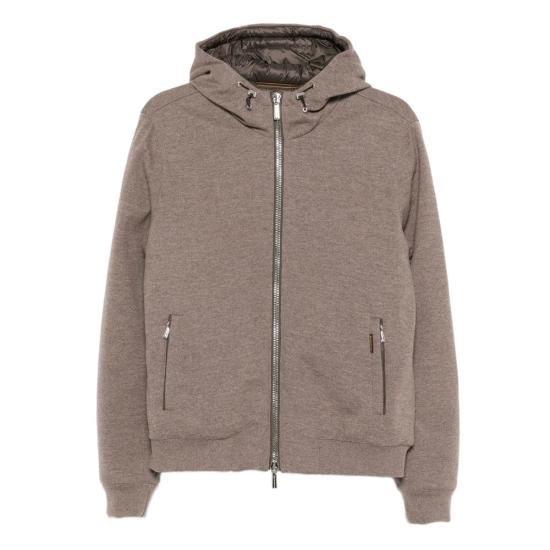 25FW 무레르 BRIGNO-BAB 브리그노 구스 다운 캐시미어 후디드 봄버 자켓 O100080 BRIGNO MRW TAUPE BROWN