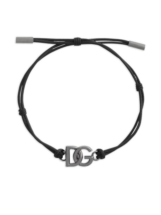 25FW 돌체앤가바나 메탈 로고 레더 스트링 브레이슬릿  WBR5M2W1111G7657 MULTICOLOR