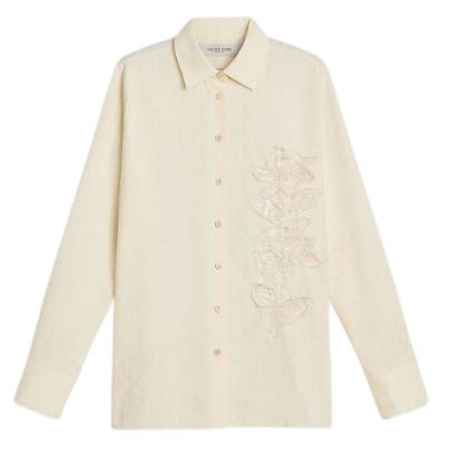 25FW 골든구스 폴로 티셔츠 GWP02481P00215220102 ANTIQUE WHITE