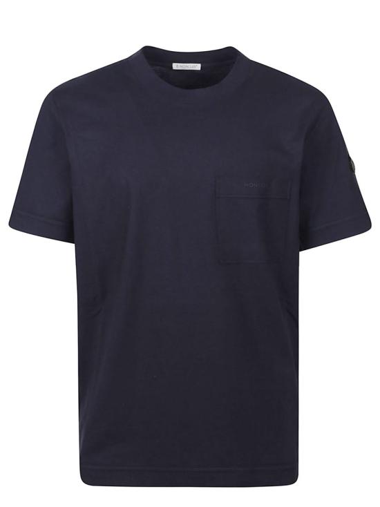 25FW 몽클레어 반팔 티셔츠 K2 091 8C000 30 89B3Y BLUE