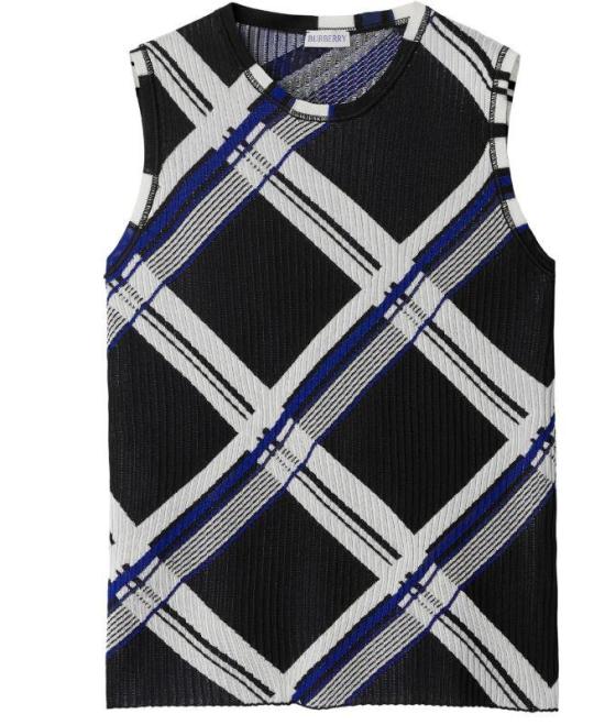  버버리 민소매 티셔츠 8088896 A1003 BLACK IP CHK