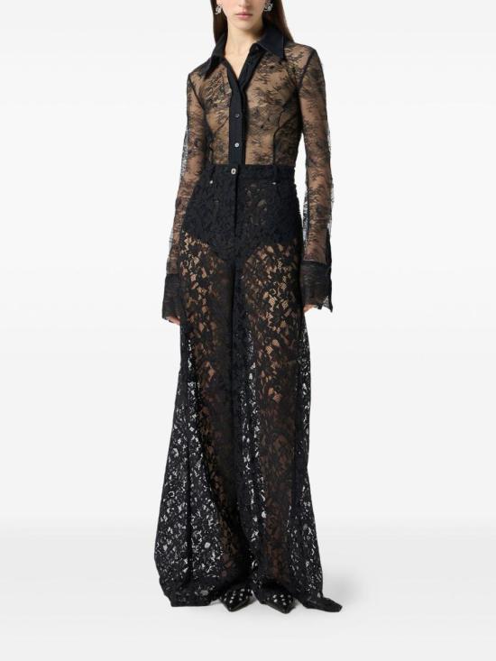 25FW 블루마린 바디수트 티셔츠 A522C391A N0990 Black - BLUMARINE