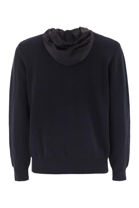 25FW 에르노 더블 코튼 니트 & 포넨테 트래블 나일론 후드 티셔츠 MG00027UR72111 9201 BLUE - HERNO