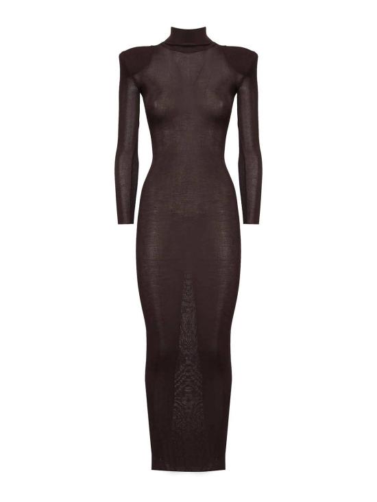 25FW 셀프 포트레이트 롱 원피스 SS25945XBR Brown