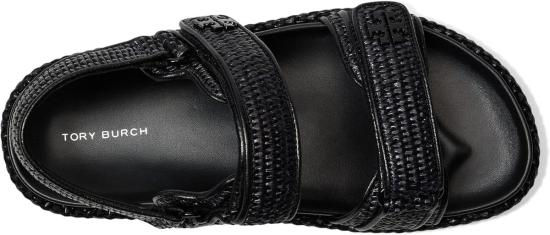  토리버치 샌들 키라 라피아 스포츠  블랙 - TORY BURCH