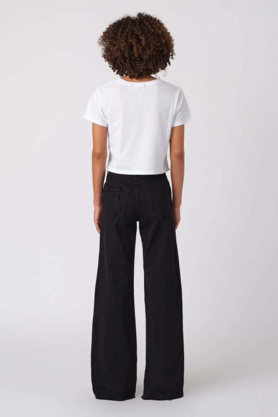  아모 데님 데님 팬츠 프리다 와이드 레그 진 블랙 - AMO DENIM