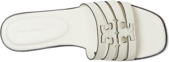  토리버치 뮬/슬리퍼 이네스 텀블드 레더 케이지 슬라이드 블랑 - TORY BURCH