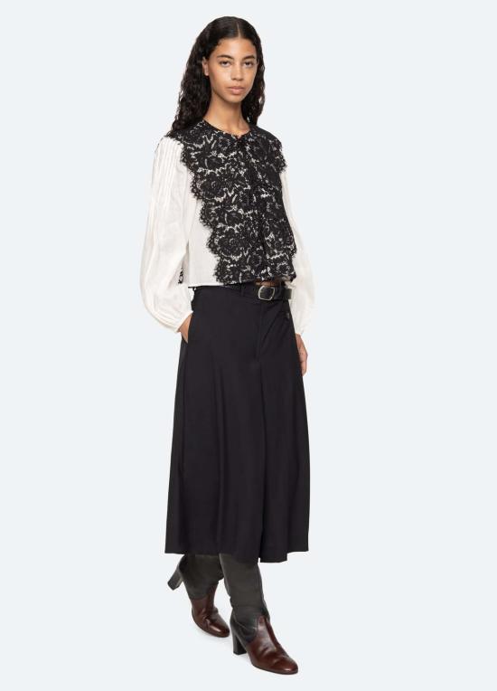  씨뉴욕 크롭 팬츠 Sea Ny Adeline Culotte 블랙 - SEA NY