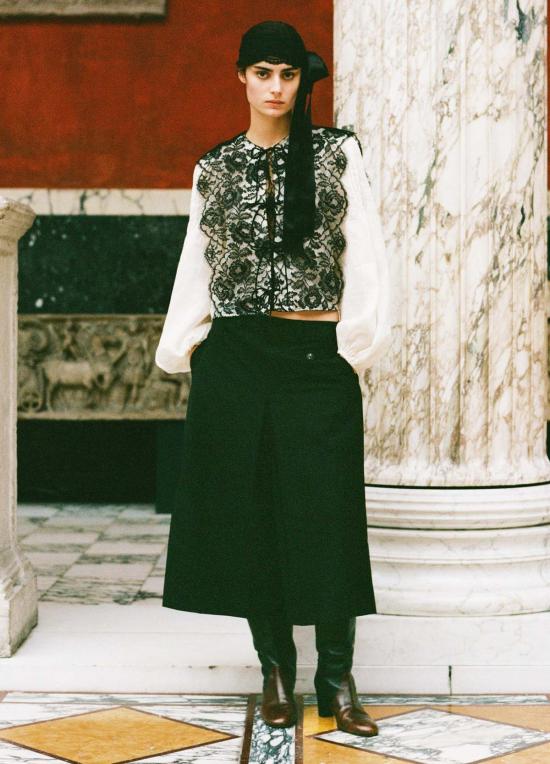  씨뉴욕 크롭 팬츠 Sea Ny Adeline Culotte 블랙 - SEA NY