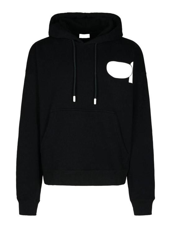 25FW 오프화이트 후드 티셔츠 OMBB085F24FLE00L1001 Black