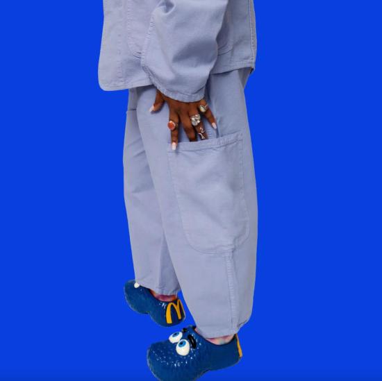  밀스 크롭 팬츠 식사 셰프 판트 라벤더 - MEALS