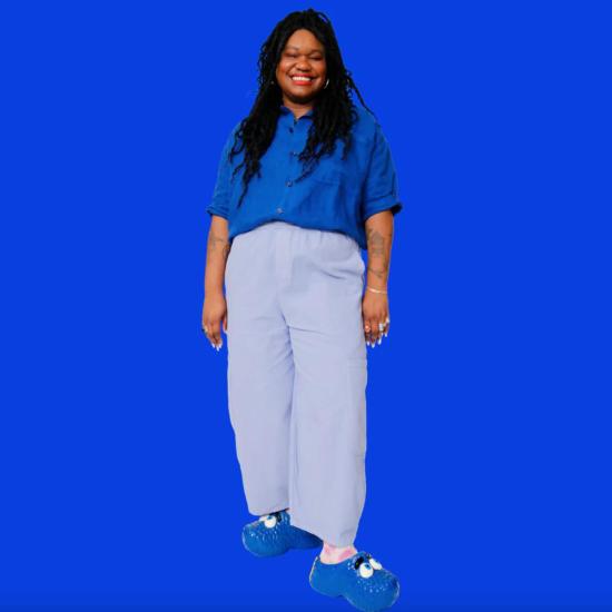  밀스 크롭 팬츠 식사 셰프 판트 라벤더 - MEALS