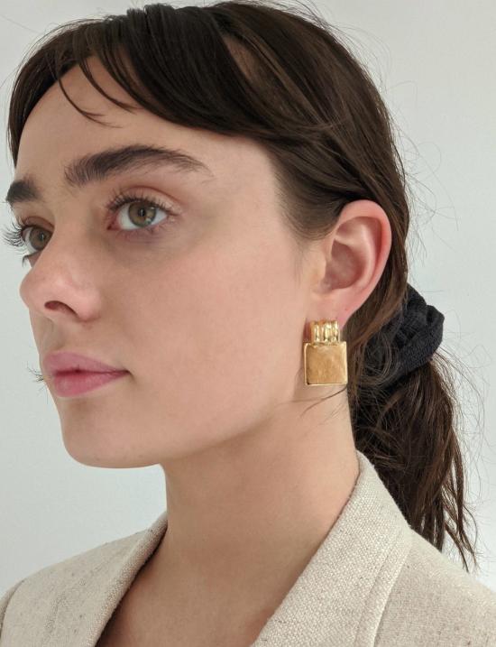  나닌 이어링 카르멘 귀걸이 14K 골드 도금 황동 - NA NIN