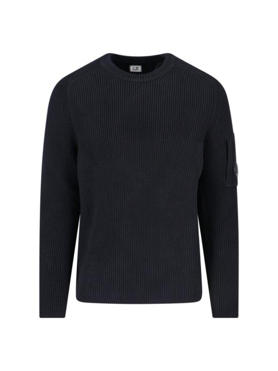 25FW 씨피 컴퍼니 풀 립 크루넥 렌즈 스웨터 19CMKN015A006608A999 BLACK DOM