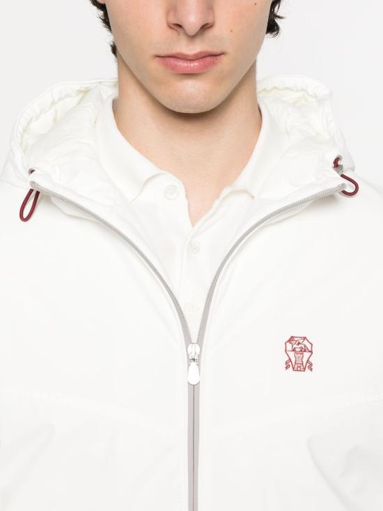 26FW 브루넬로 쿠치넬리 나일론 후디드 자켓 MM49A7431G C1085 WHITE DOM - BRUNELLO CUCINELLI