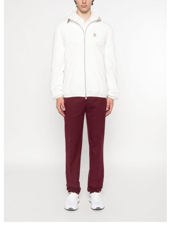 26FW 브루넬로 쿠치넬리 나일론 후디드 자켓 MM49A7431G C1085 WHITE DOM - BRUNELLO CUCINELLI