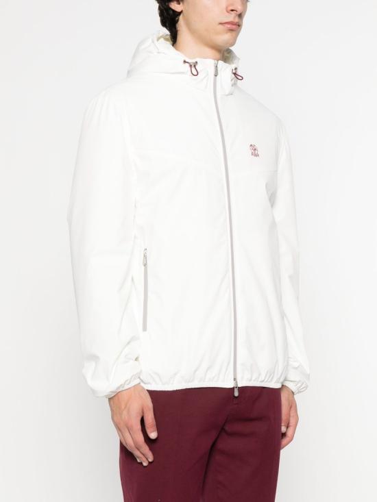 26FW 브루넬로 쿠치넬리 나일론 후디드 자켓 MM49A7431G C1085 WHITE DOM - BRUNELLO CUCINELLI