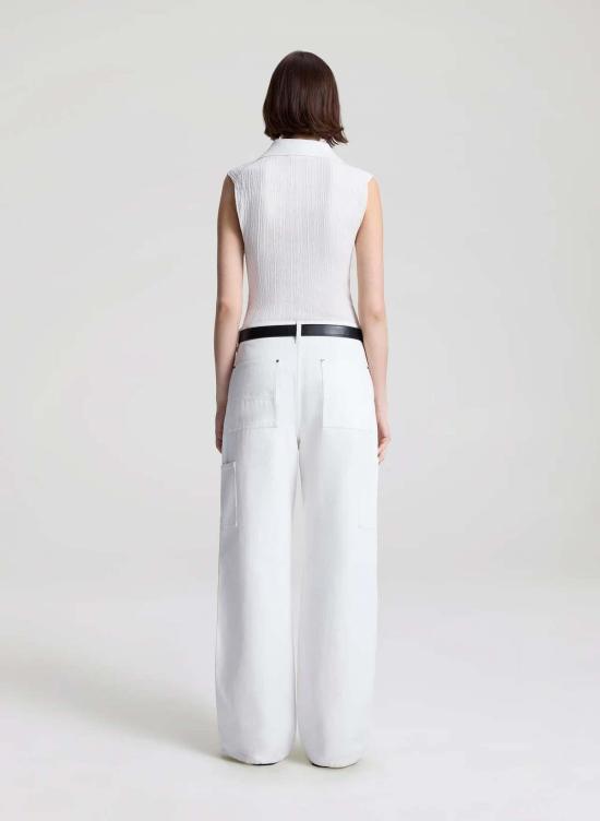  에이엘씨 폴로 티셔츠 A.L.C. 올리 탑 브라이트 화이트 - A.L.C.