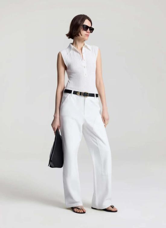  에이엘씨 폴로 티셔츠 A.L.C. 올리 탑 브라이트 화이트 - A.L.C.