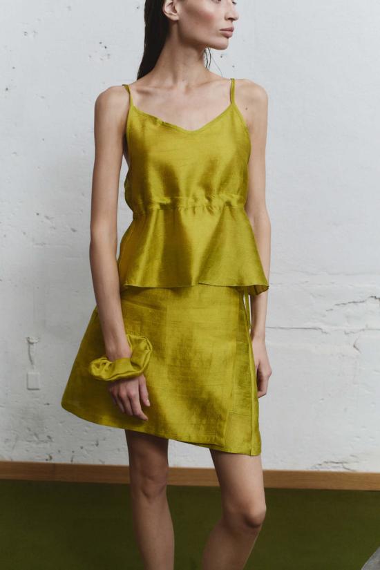  다두라 블라우스 다투라 피스타초 듀피온 스크런치 탑