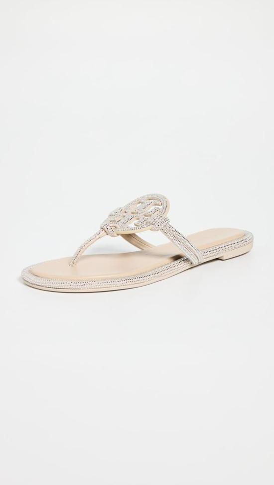  토리버치 뮬/슬리퍼 밀러 노티드 파베  스톤 그레이 - TORY BURCH