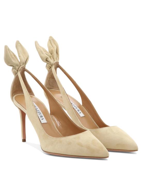 25FW 아쿠아주라 보타이 힐/펌프스 DENMIDP0SUEECA Beige - AQUAZZURA