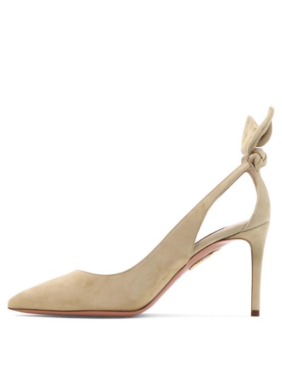 25FW 아쿠아주라 보타이 힐/펌프스 DENMIDP0SUEECA Beige - AQUAZZURA
