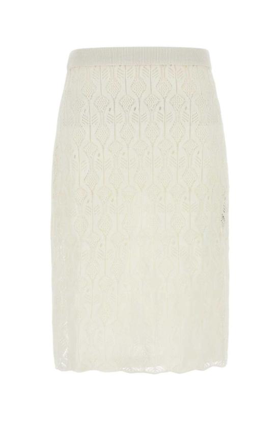 25FW 보테가베네타 미디 스커트 835382V5ND0 9071 WHITE