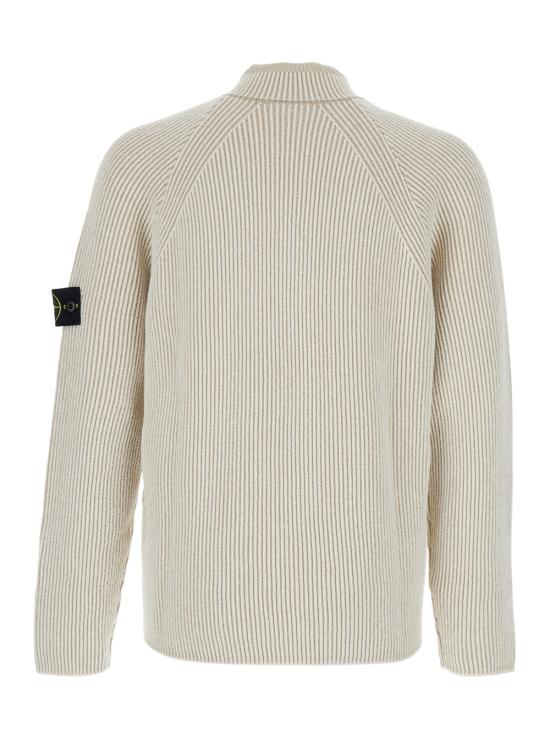 25FW 스톤 아일랜드 집업 니트 K2S155100024S00L7V0093 White - STONE ISLAND