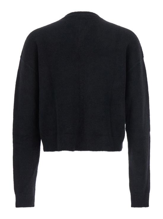 25FW 릭 오웬스 콘코디언 타미 브이넥 알파카 스웨터 RU02E1650KWP09 Black - RICK OWENS