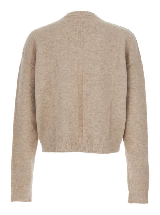 25FW 릭 오웬스 콘코디언 타미 브이넥 알파카 스웨터 RU02E1650KWP44 Beige - RICK OWENS