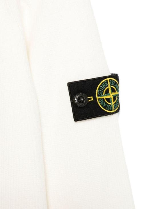 24FW [키즈] 스톤 아일랜드 터틀넥 니트 8116504A2 V0099 WHITE - STONE ISLAND