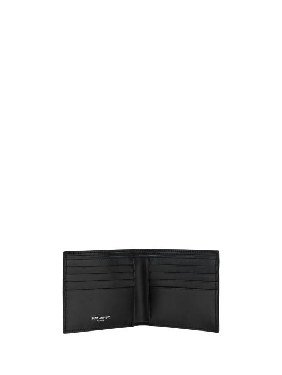 26SS 생로랑 모노그램 반지갑 4532760SX0E 1000 BLACK - SAINT LAURENT