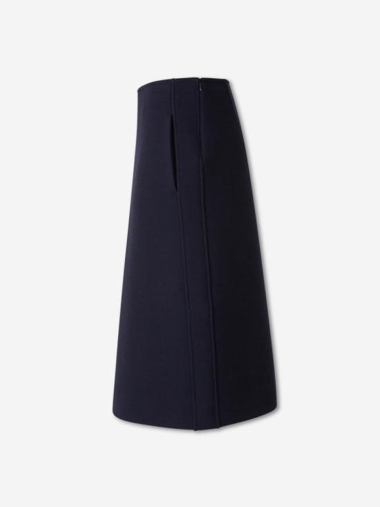 25FW 질샌더 미디 스커트 J02MA0321 418 MIDNIGHT BLUE - JIL SANDER