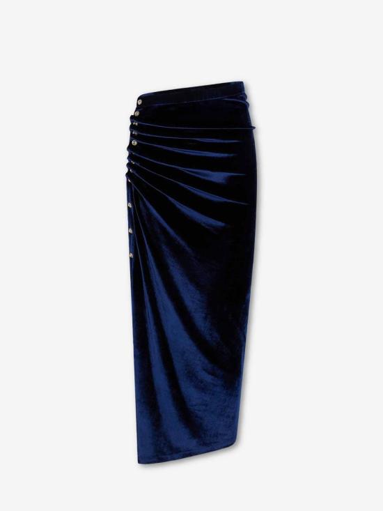 25FW 파코라반 미디 스커트 25AJJU515VI0338 P432NAVY POSEIDON COBALT BLUE