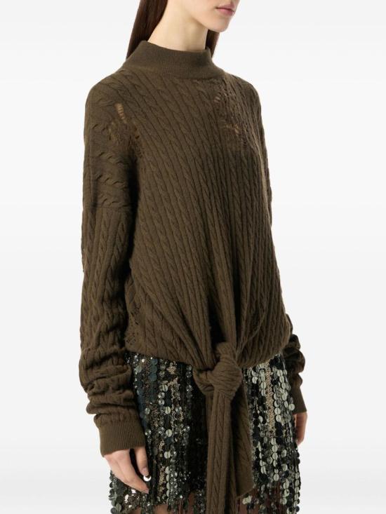 25FW 블루마린 터틀넥 A522M590A N0523 BARK GREEN - BLUMARINE