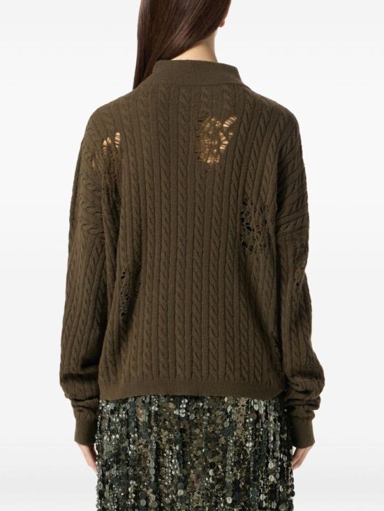 25FW 블루마린 터틀넥 A522M590A N0523 BARK GREEN - BLUMARINE