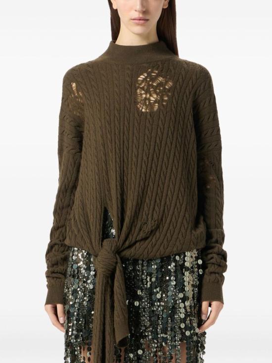 25FW 블루마린 터틀넥 A522M590A N0523 BARK GREEN - BLUMARINE