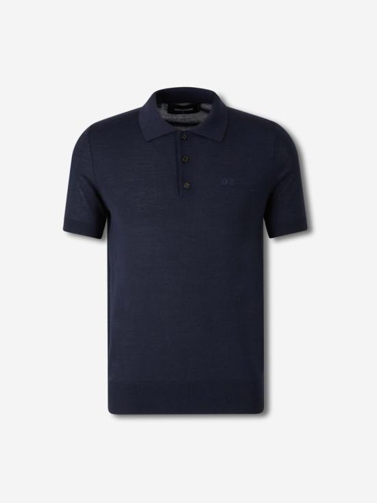 25FW 디스퀘어드2 폴로 티셔츠 S74HA1433S18310 477 NAVY BLUE