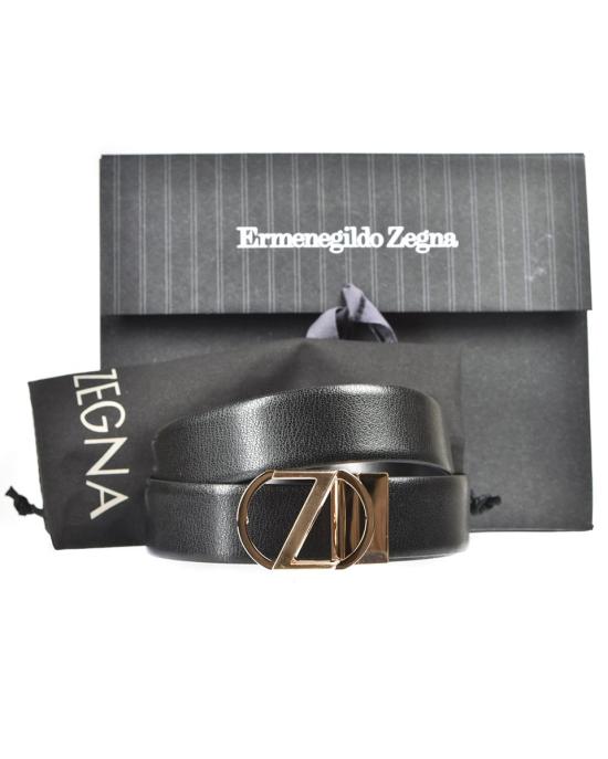  에르메네질도제냐 가죽 벨트 BDRSM2965NERO NER Black - ERMENEGILDO ZEGNA