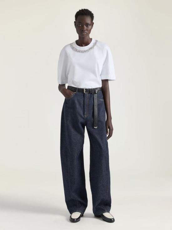 25FW 지방시 스트레이트 팬츠 BW517J516P 401DARK BLUE DARK DENIM BLUE - GIVENCHY