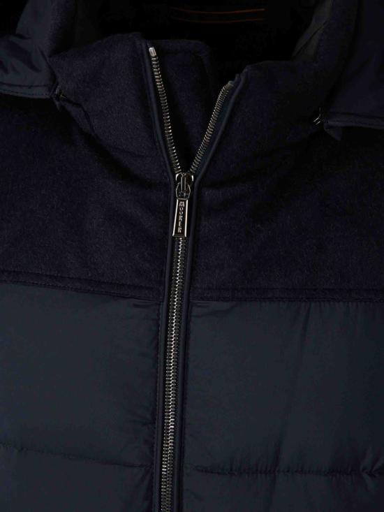 25FW 무레르 숏패딩 MOUGI101201TEPAP24 V1980BLU GREY NAVY BLUE - MOORER