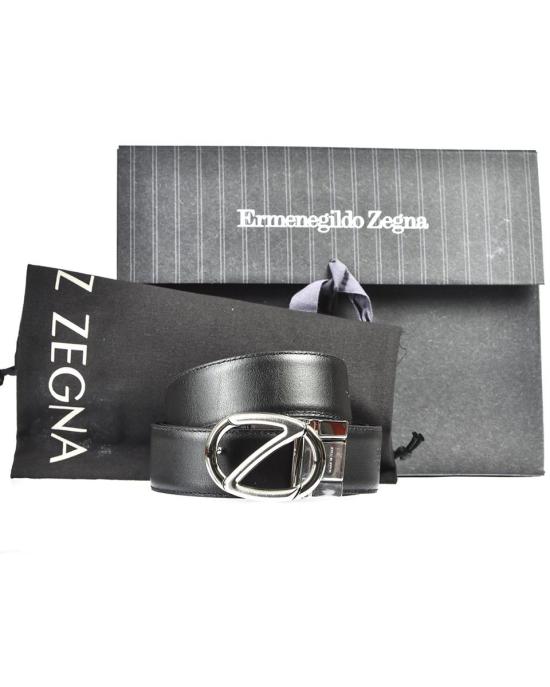  에르메네질도제냐 가죽 벨트 ZPJ45F408BNEROMARRONE NDH Black - ERMENEGILDO ZEGNA