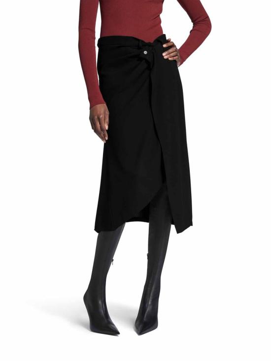 25FW 발렌시아가 미디 스커트 838761TSO03 1000BLACK Black - BALENCIAGA