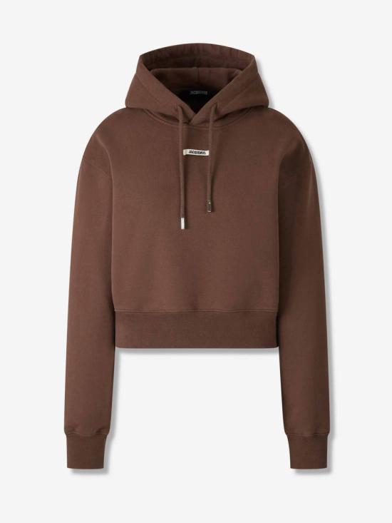 25FW 자크뮈스 후드 티셔츠 24EHOW00247AJ00109 880DARK BROWN Brown