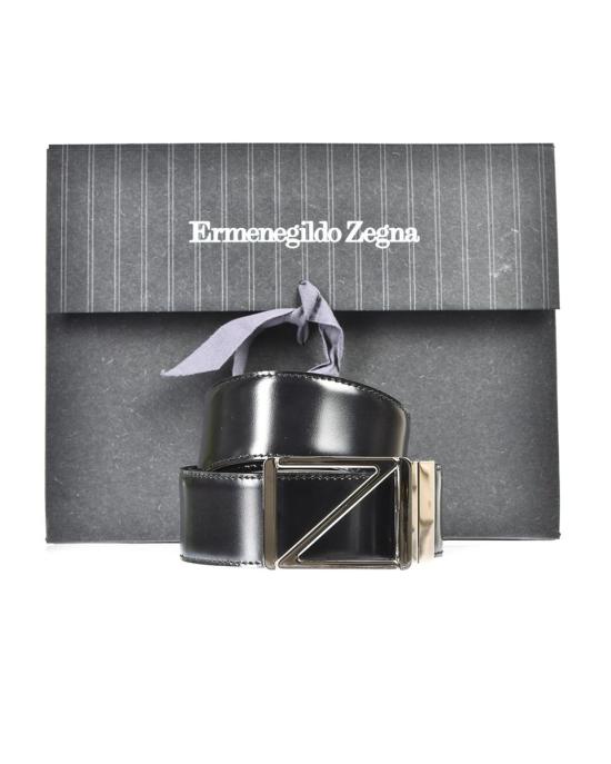  에르메네질도제냐 가죽 벨트 BRDCX2505DNEROMARRONE NTM Black - ERMENEGILDO ZEGNA
