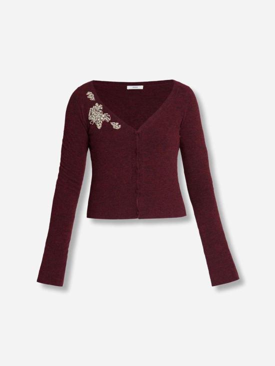 25FW 에르뎀 스웨터 PF25 KT18 30015002 NIGHTSHADNIGHTSHADE Red