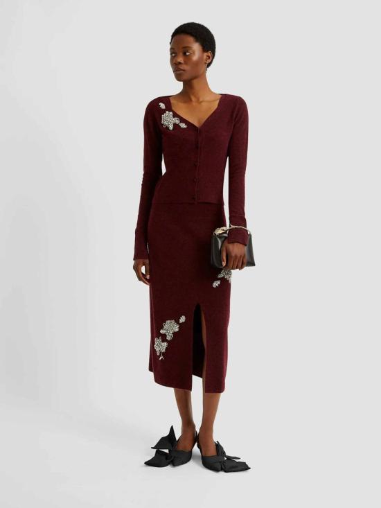 25FW 에르뎀 스웨터 PF25 KT18 30015002 NIGHTSHADNIGHTSHADE Red - ERDEM