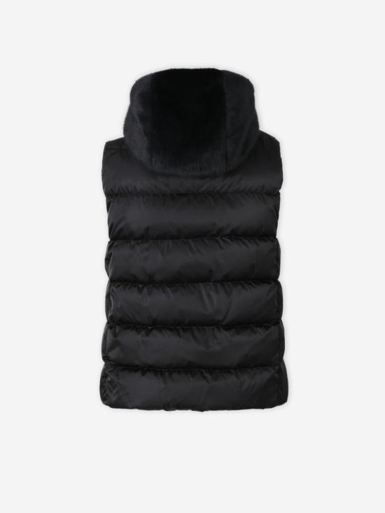 25FW 에르노 새틴 & 레이디 얼터너티브 퍼 베스트  PI002125D12170Z 9300NERO Black - HERNO
