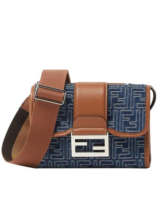 25FW 펜디 더블 바게트백  7VA649 AUGO F1SCG STONE DARK NUT P BROWN